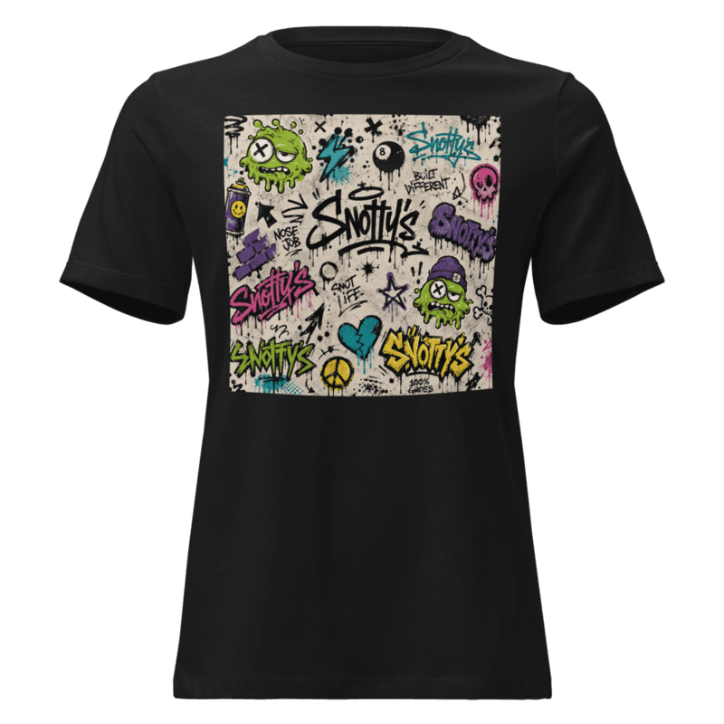Black women's tee with the Snot Life print