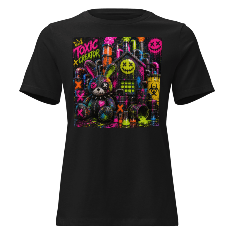Black women's tee with the Toxic Creator print